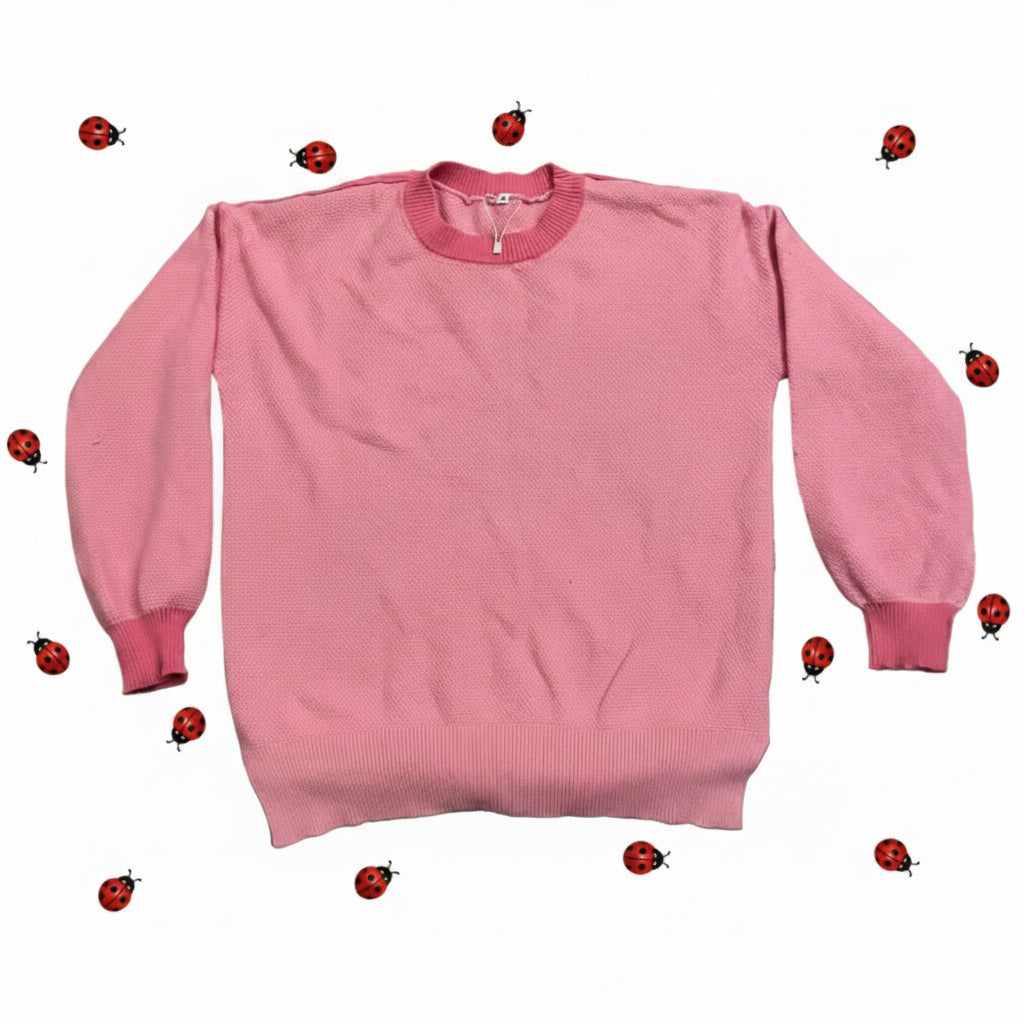 Pink Thick Oversized Sweater