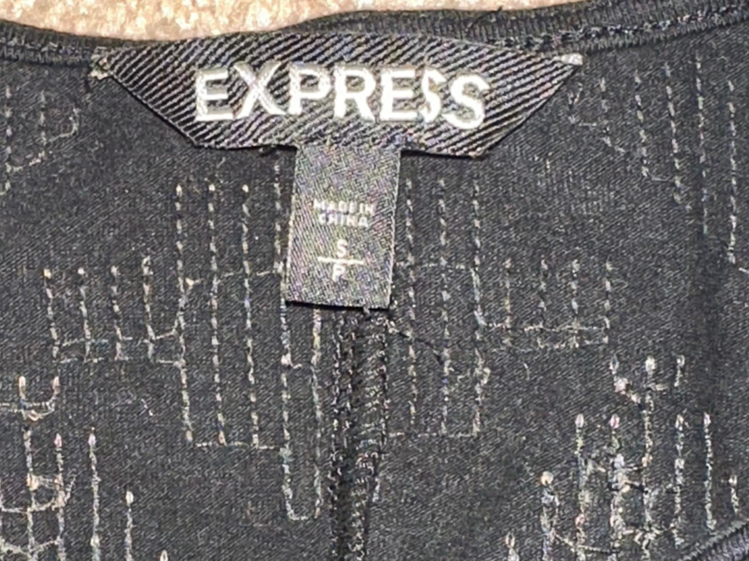 Express Black and Gold Dress